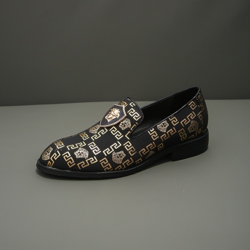 Replica Versace Leather Shoes For Men #1021152 $76.00 USD for Wholesale