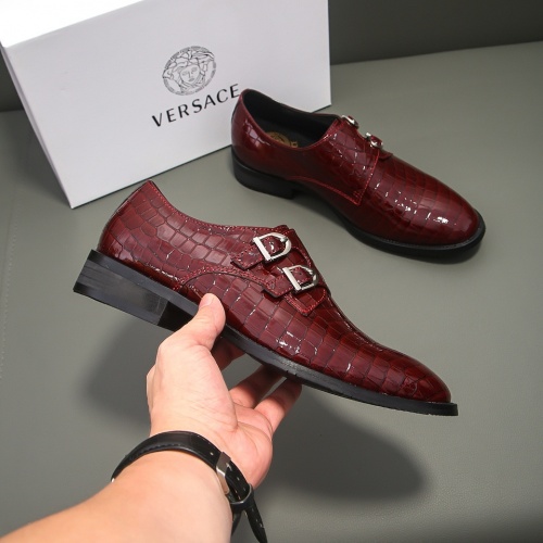 Replica Versace Leather Shoes For Men #1021154 $76.00 USD for Wholesale