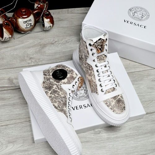 Replica Versace High Tops Shoes For Men #1021167 $76.00 USD for Wholesale