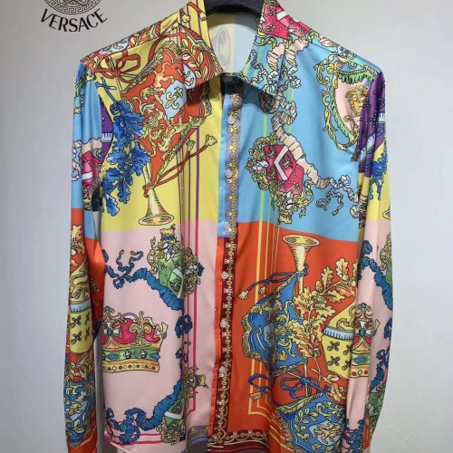 Versace Shirts Long Sleeved For Men #1021193