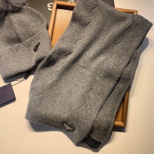 Replica Prada Wool Hats & Scarf Set #1022451 $60.00 USD for Wholesale