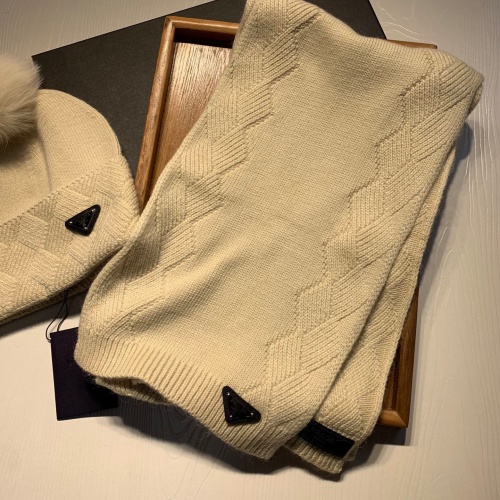 Replica Prada Wool Hats & Scarf Set #1022452 $60.00 USD for Wholesale