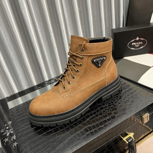 Replica Prada Boots For Men #1022457 $80.00 USD for Wholesale