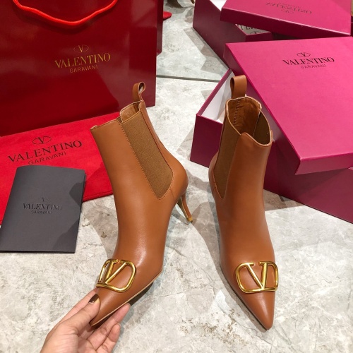 Replica Valentino Boots For Women #1022487 $100.00 USD for Wholesale