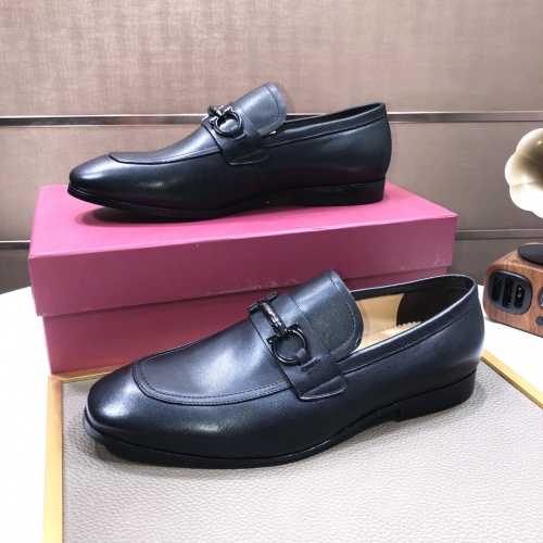 Replica Salvatore Ferragamo Leather Shoes For Men #1022576 $98.00 USD for Wholesale