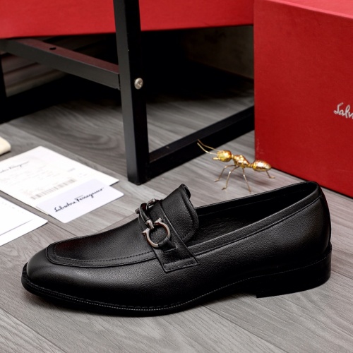 Replica Salvatore Ferragamo Leather Shoes For Men #1022633 $76.00 USD for Wholesale