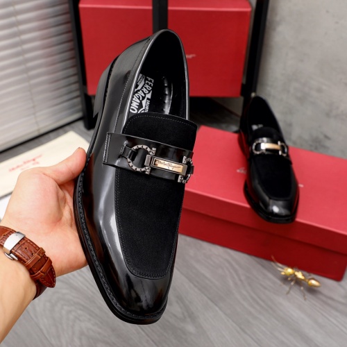 Replica Salvatore Ferragamo Leather Shoes For Men #1022636 $85.00 USD for Wholesale