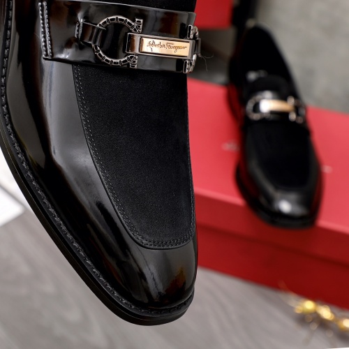 Replica Salvatore Ferragamo Leather Shoes For Men #1022636 $85.00 USD for Wholesale