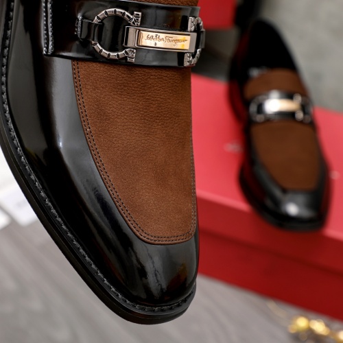 Replica Salvatore Ferragamo Leather Shoes For Men #1022638 $85.00 USD for Wholesale