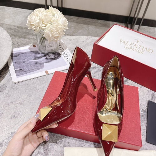Valentino High-Heeled Shoes For Women #1022947 $98.00 USD, Wholesale Replica Valentino High-Heeled Shoes