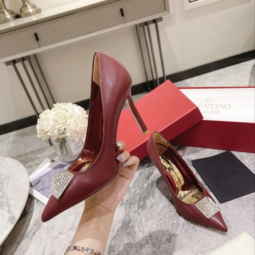 Replica Valentino High-Heeled Shoes For Women #1022967 $102.00 USD for Wholesale