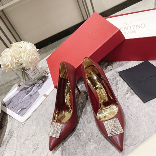 Replica Valentino High-Heeled Shoes For Women #1022967 $102.00 USD for Wholesale