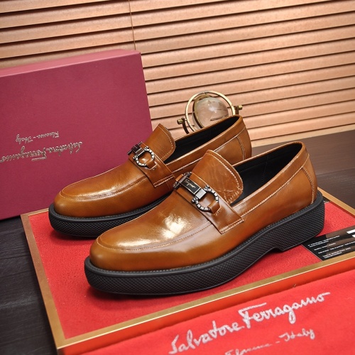 Salvatore Ferragamo Leather Shoes For Men #1023147