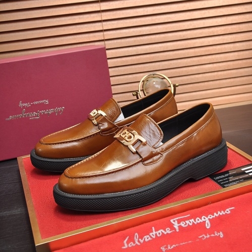 Salvatore Ferragamo Leather Shoes For Men #1023150 $112.00 USD, Wholesale Replica Salvatore Ferragamo Leather Shoes