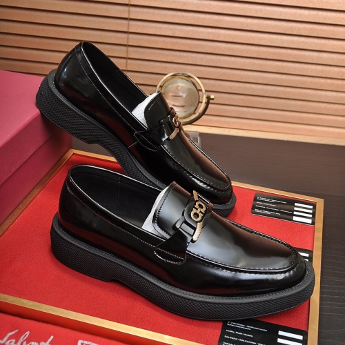Replica Salvatore Ferragamo Leather Shoes For Men #1023152 $112.00 USD for Wholesale
