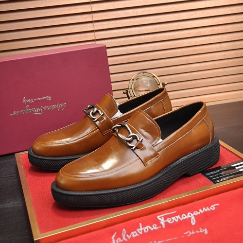 Salvatore Ferragamo Leather Shoes For Men #1023153 $112.00 USD, Wholesale Replica Salvatore Ferragamo Leather Shoes