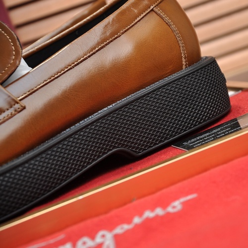 Replica Salvatore Ferragamo Leather Shoes For Men #1023153 $112.00 USD for Wholesale