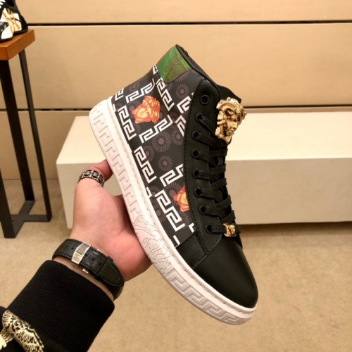 Replica Versace High Tops Shoes For Men #1024665 $80.00 USD for Wholesale