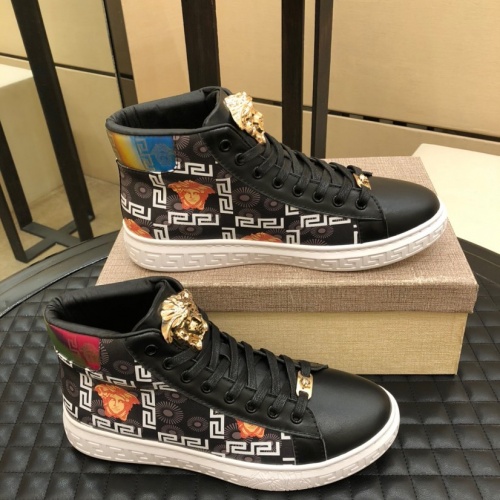 Replica Versace High Tops Shoes For Men #1024665 $80.00 USD for Wholesale