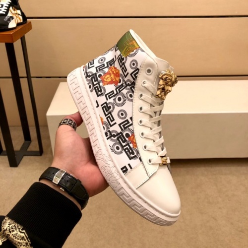 Replica Versace High Tops Shoes For Men #1024667 $80.00 USD for Wholesale