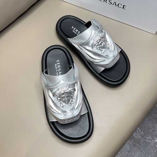 Replica Versace Slippers For Men #1024845 $45.00 USD for Wholesale