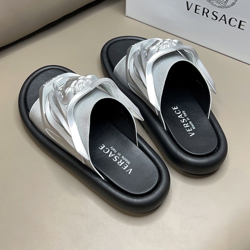 Replica Versace Slippers For Men #1024845 $45.00 USD for Wholesale