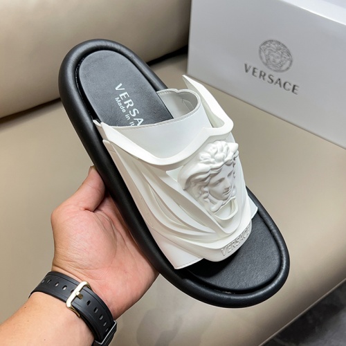 Replica Versace Slippers For Men #1024846 $45.00 USD for Wholesale