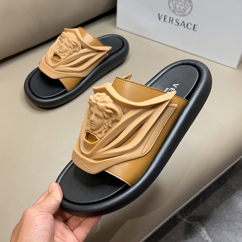 Replica Versace Slippers For Men #1024848 $45.00 USD for Wholesale