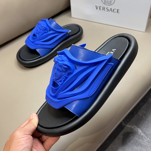 Replica Versace Slippers For Men #1024849 $45.00 USD for Wholesale