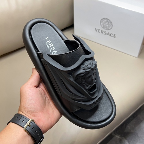 Replica Versace Slippers For Men #1024850 $45.00 USD for Wholesale