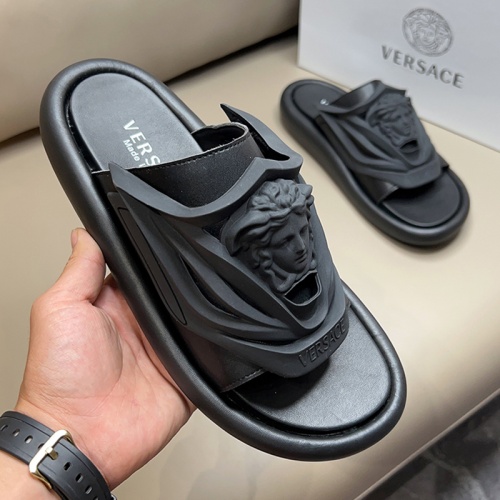 Replica Versace Slippers For Men #1024850 $45.00 USD for Wholesale