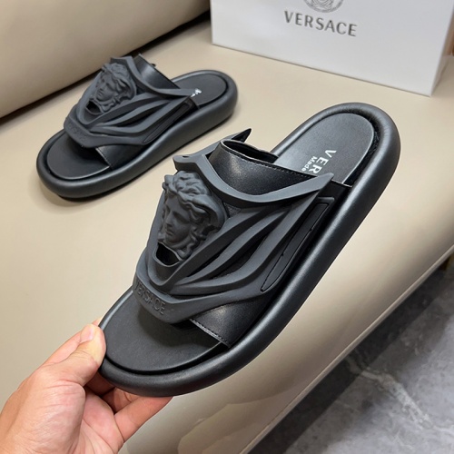 Replica Versace Slippers For Men #1024850 $45.00 USD for Wholesale