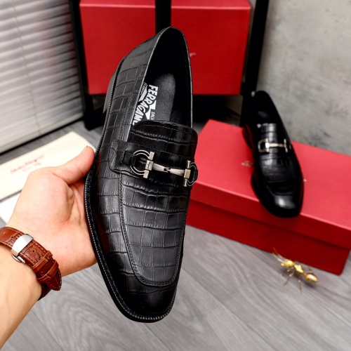 Replica Salvatore Ferragamo Leather Shoes For Men #1024880 $76.00 USD for Wholesale