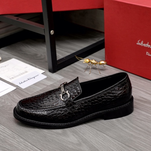 Replica Salvatore Ferragamo Leather Shoes For Men #1024882 $82.00 USD for Wholesale