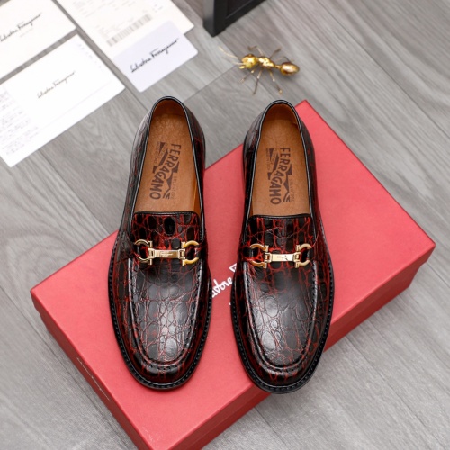 Replica Salvatore Ferragamo Leather Shoes For Men #1024883 $82.00 USD for Wholesale