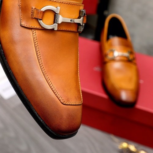 Replica Salvatore Ferragamo Leather Shoes For Men #1024896 $82.00 USD for Wholesale