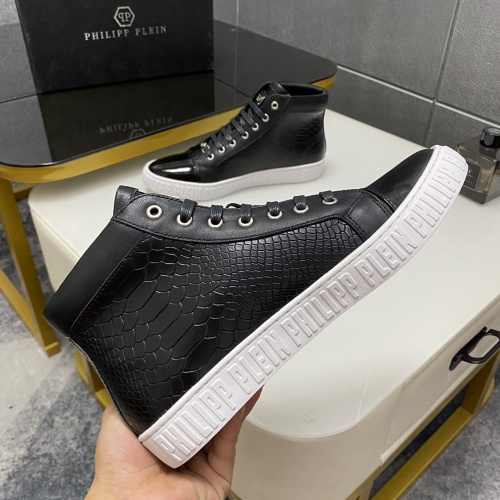 Replica Philipp Plein PP High Tops Shoes For Men #1025016 $85.00 USD for Wholesale