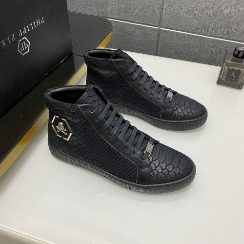 Philipp Plein PP High Tops Shoes For Men #1025024 $85.00 USD, Wholesale Replica Philipp Plein PP High Tops Shoes