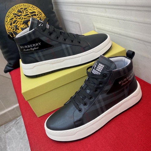 Replica Burberry High Tops Shoes For Men #1025148 $80.00 USD for Wholesale