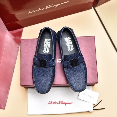 Replica Salvatore Ferragamo Leather Shoes For Men #1025219 $80.00 USD for Wholesale