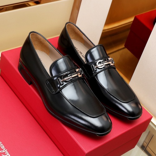 Replica Salvatore Ferragamo Leather Shoes For Men #1026022 $125.00 USD for Wholesale