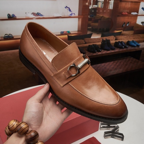 Replica Salvatore Ferragamo Leather Shoes For Men #1026032 $80.00 USD for Wholesale