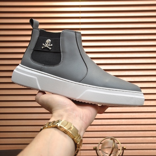 Replica Philipp Plein PP High Tops Shoes For Men #1026176 $88.00 USD for Wholesale