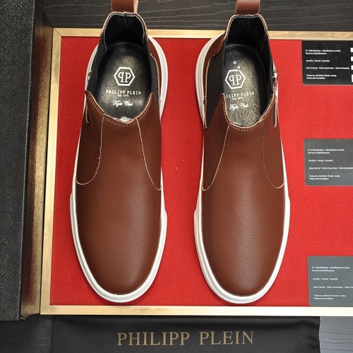 Replica Philipp Plein PP High Tops Shoes For Men #1026177 $88.00 USD for Wholesale