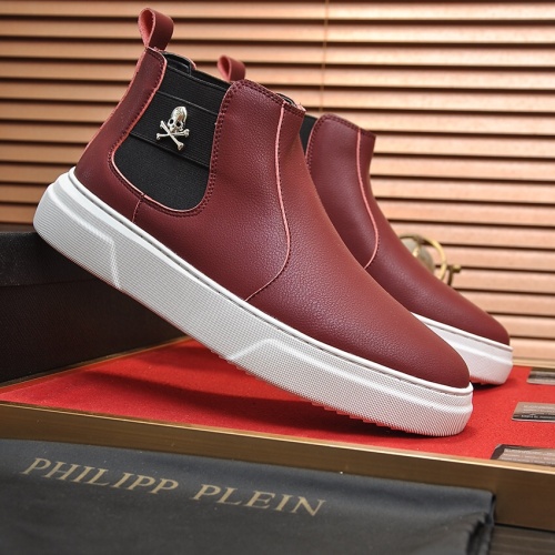 Replica Philipp Plein PP High Tops Shoes For Men #1026178 $88.00 USD for Wholesale