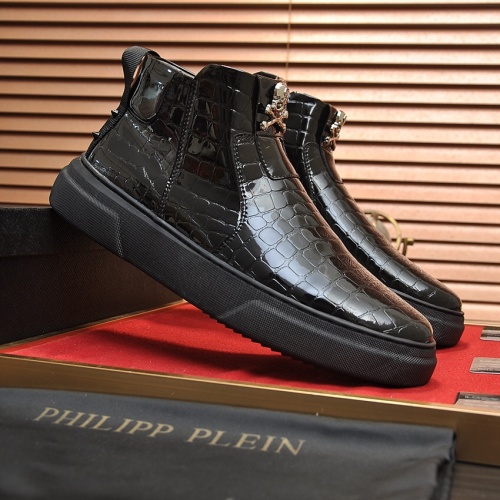 Replica Philipp Plein PP High Tops Shoes For Men #1026191 $88.00 USD for Wholesale