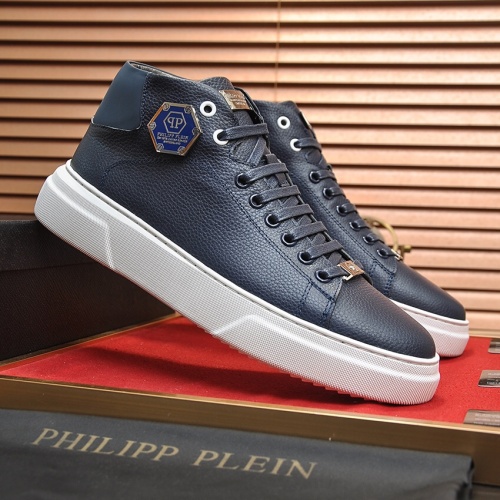 Replica Philipp Plein PP High Tops Shoes For Men #1026276 $88.00 USD for Wholesale