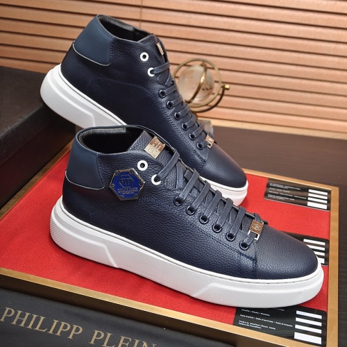 Replica Philipp Plein PP High Tops Shoes For Men #1026276 $88.00 USD for Wholesale