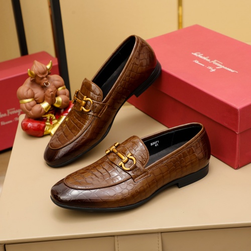 Salvatore Ferragamo Leather Shoes For Men #1026866 $80.00 USD, Wholesale Replica Salvatore Ferragamo Leather Shoes