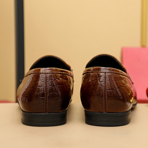 Replica Salvatore Ferragamo Leather Shoes For Men #1026866 $80.00 USD for Wholesale